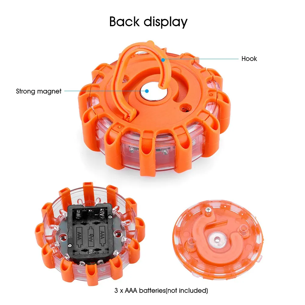 

Magnetic 15 LED Road Safety Emergency Light Flashing Warning Light for Car Truck Boat