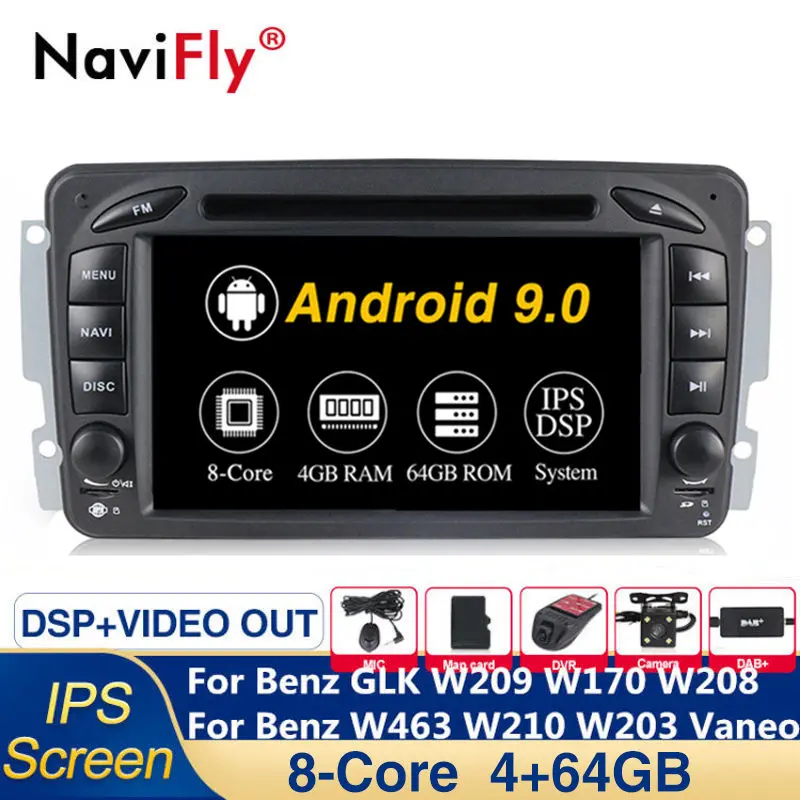 Dvd плеер Vito Viano W163 IPS DSP Android 9 0 для Mercedes Benz W209 W208 W203 W210 W463 W163|Автомагнитолы| |