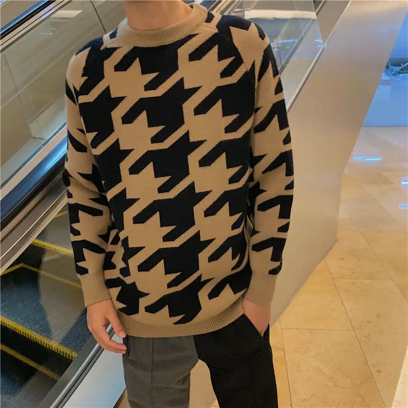 

Couple's knitwear cardigan women's round neck sweater loose and lazy men's coat