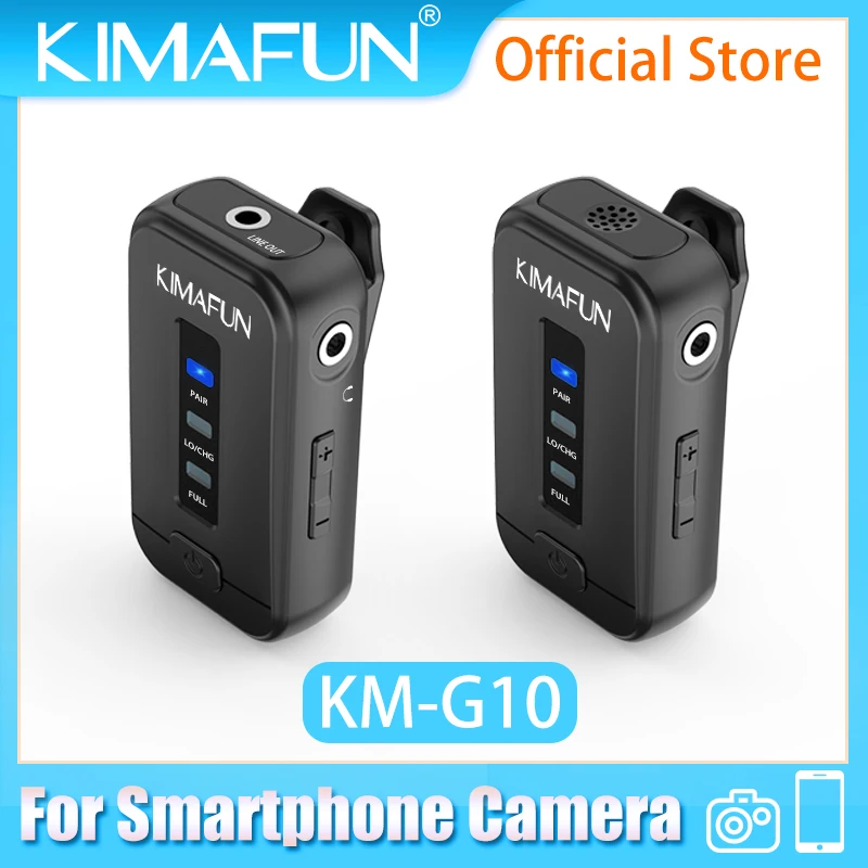 Беспроводной петличный микрофон KIMAFUN 2 4G система передатчика Vlog запись видео для