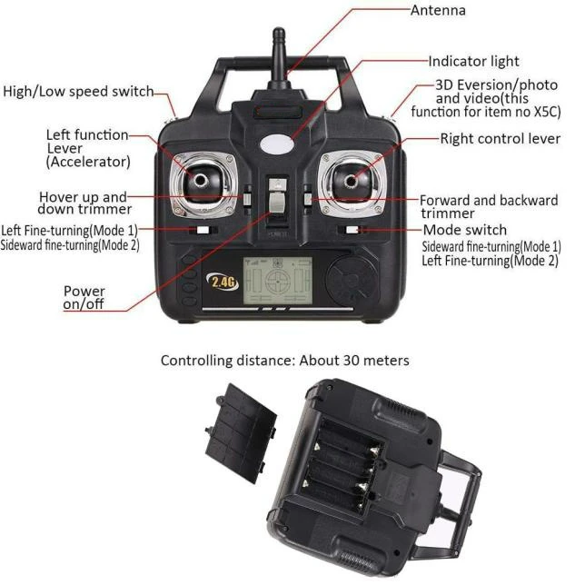 Пульт дистанционного управления 2 4G RC передатчик для квадрокоптера Syma X5 X5C X5C-1 X5SW |