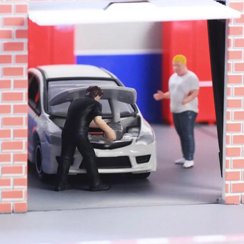 

1/64 Tiny People Model TOMY Plastic Hand Printed Scene Man/ Building Kids steamer Toys Layout Loader Train Express matchbox Y0N3