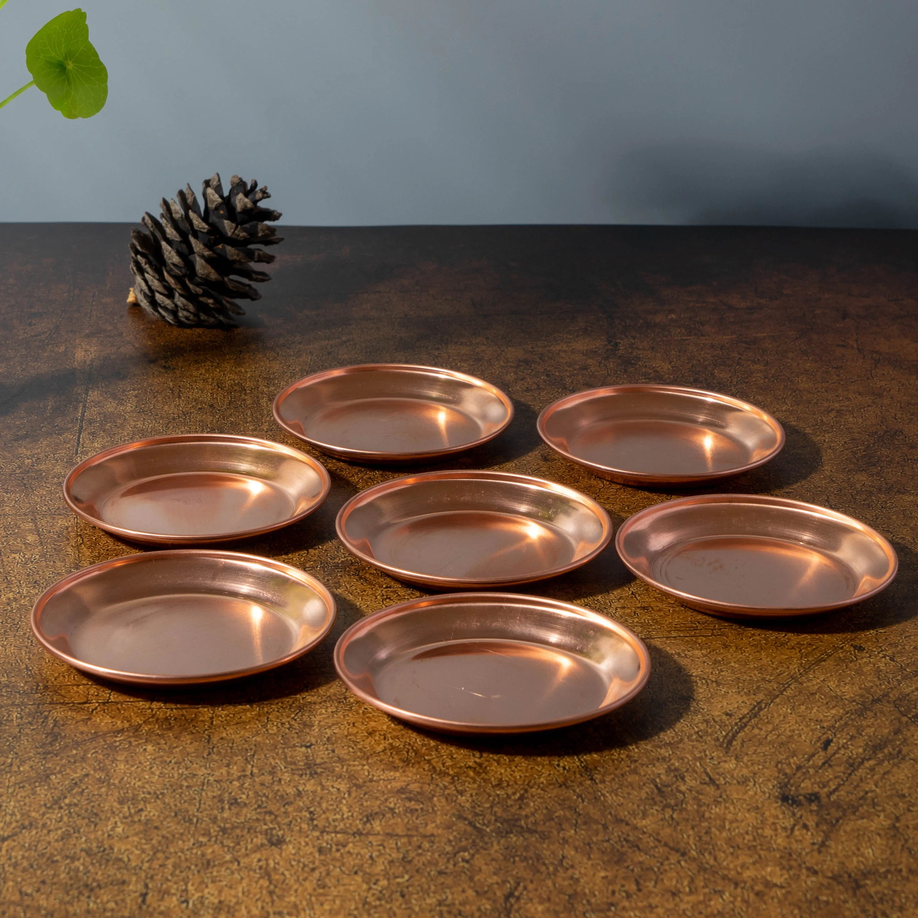 Медная декоративная тарелка Мини бонсай цветочный горшок декоративный поднос