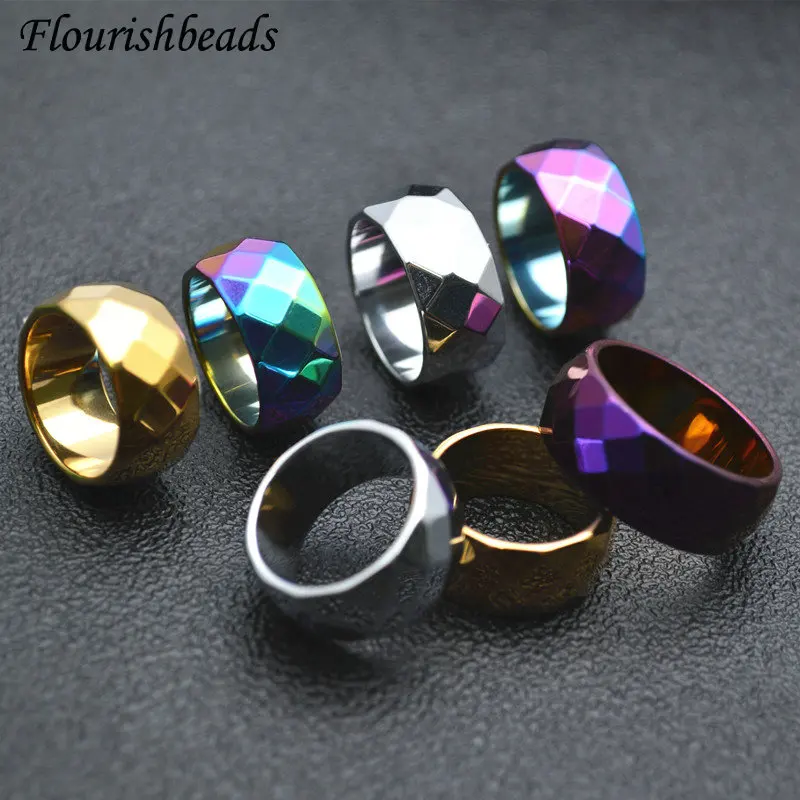 10 мм ширина натуральный камень смешанный стиль Радужный цвет покрытый