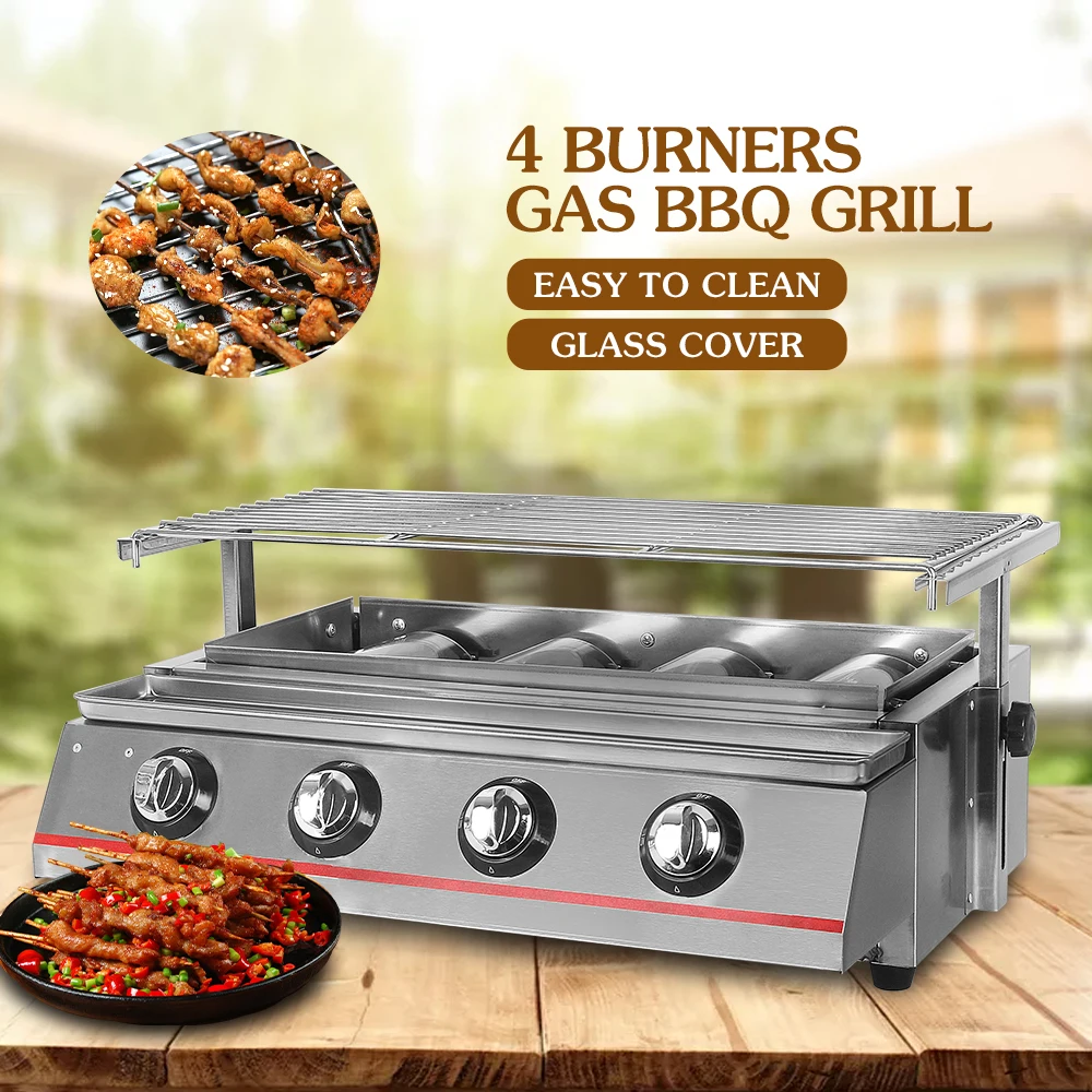 Барбекю гриль ITOP для улицы 4 горелки на сжиженном нефтяном газе быстрая доставка