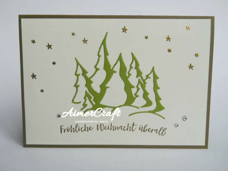 Рождественская елка металлические режущие штампы трафарет для скрапбукинга