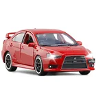 Миниатюрная литая модель автомобиля, Lancer Evolution EVO X 10, из сплава, со звуком, подсветкой, для подарка