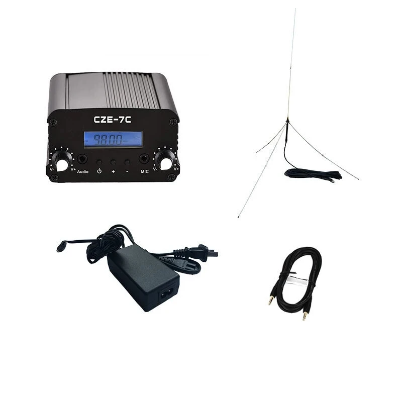 

CZE-7C 1W/7W Wireless PLL Stereo FM Transmitter with Outdoor GP1 Antenna Kits