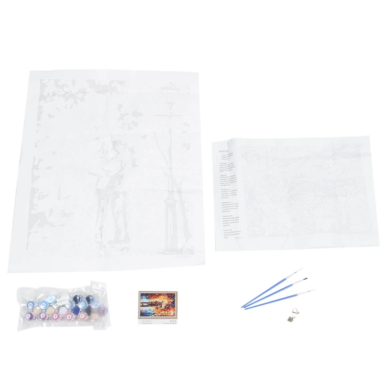 Большой холст DIY Цифровая масляная краска ing Kit по номерам без рамки Декор 20x16