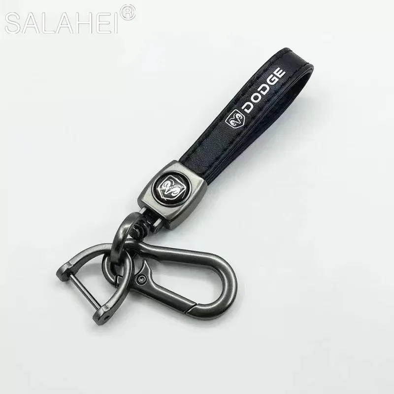 

Alloy Metal+Leather Car Logo Keychain Keyring Accessories For Dodge RAM 1500 2500 3500 Challenger Charger Durango Nitro Journey