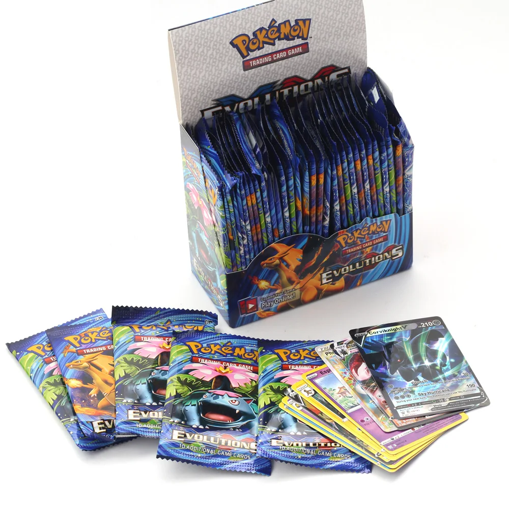 

324Pcs Pokemon Cards Box TCG: Sun & Moon Evolutions Pokemon Booster Shinny Card Pokemon Game Toy Kids Birthday Gift