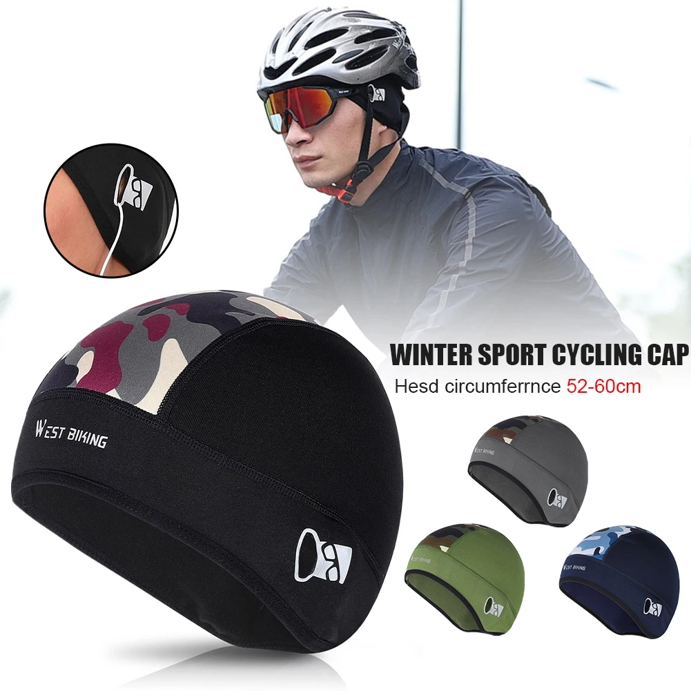 

Cycling Cap Helmet Liner Winter Cycling Skull Cap Warm Fleece Thermal Cap Riding Accessories for Outdoor Sports