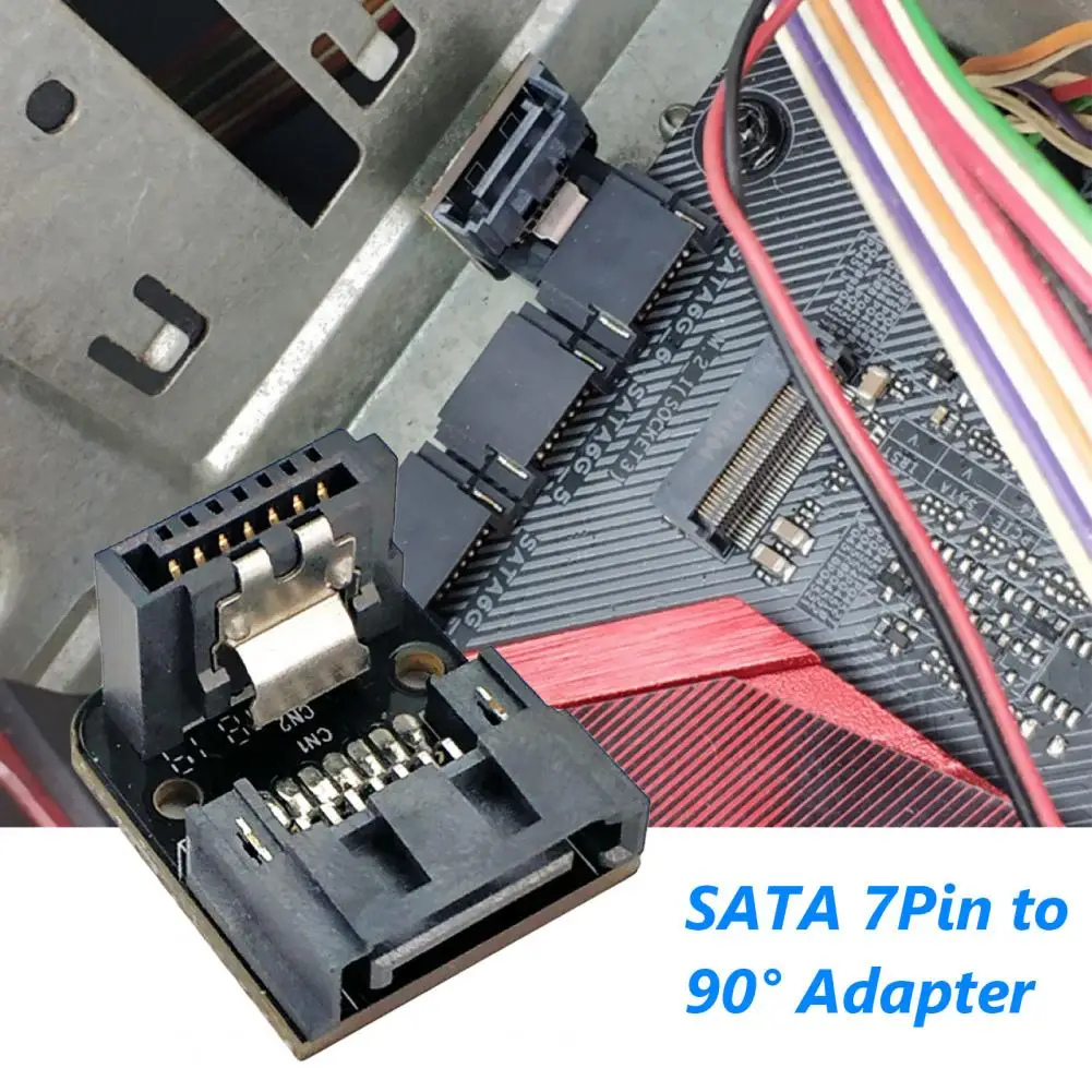 Отличная материнская плата SATA 7Pin 90 градусов угловой Быстрый конвертер Plug Play