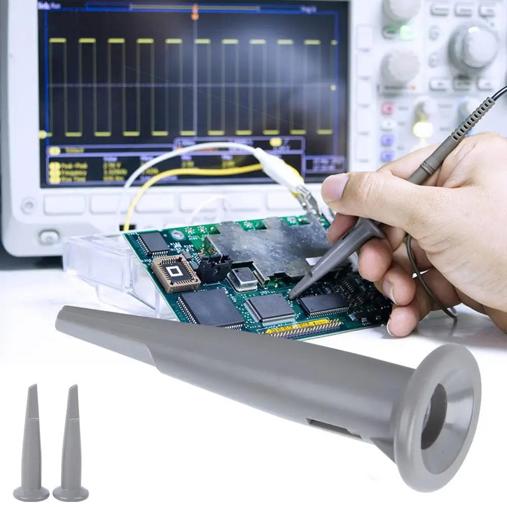 1 пара универсальных колпачков для осциллографа цвет серый|Детали и аксессуары