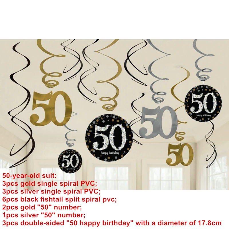 50th 12pcs Вечерние принадлежности с единорогом, свадебные украшения, реквизит для фотосессии, детская вечеринка в честь Дня Рождения, декоративная фотобудка, Q - Цвет: 50th 12pcs