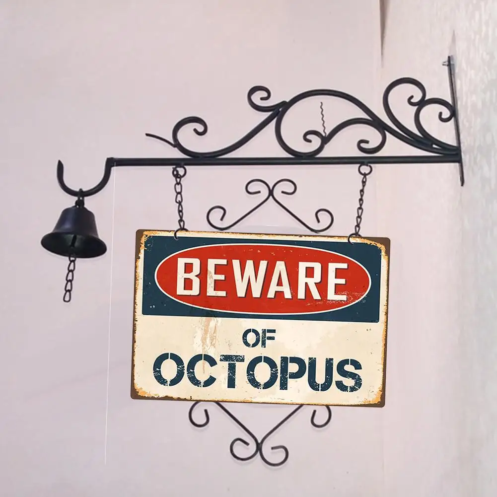 Лучшая цена Добро пожаловать Ретро Остерегайтесь осьминога отель тема ресторан