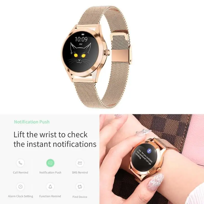 KW10 Смарт-часы Bluetooth 4,0 для женщин IP68 Водонепроницаемый фитнес-трекер спортивные Смарт-часы мульти-спорт поддержка бег ходьба Новинка