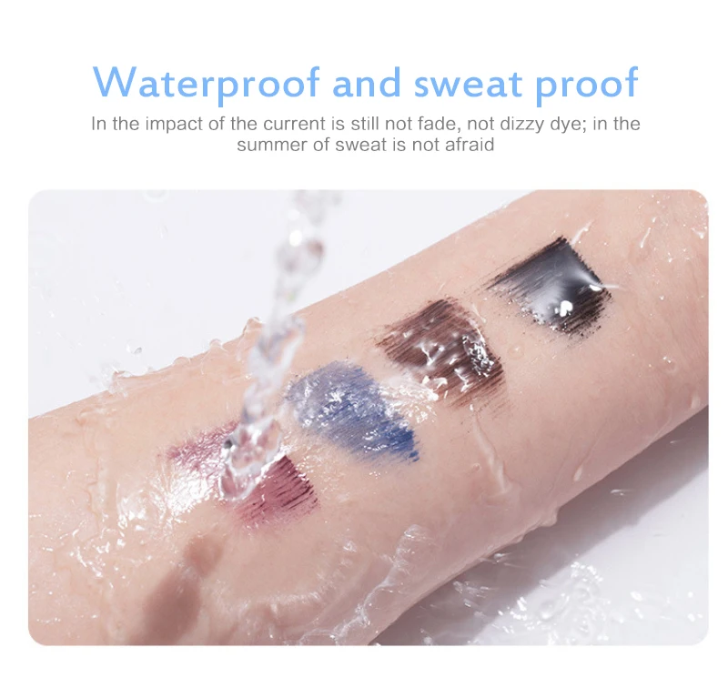 Новая цветная Водостойкая тушь для ресниц удлиняющая макияж синий фиолетовый