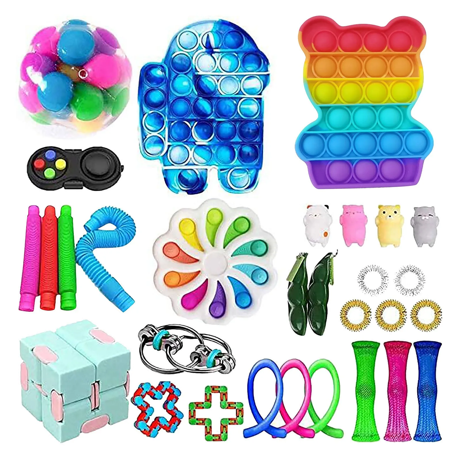 

lane popisa it Fidget Toy Set Cheap Sensory Fidget Toys Pack for Kids or Adults Decompression Toy fidjets toys pack антистресс