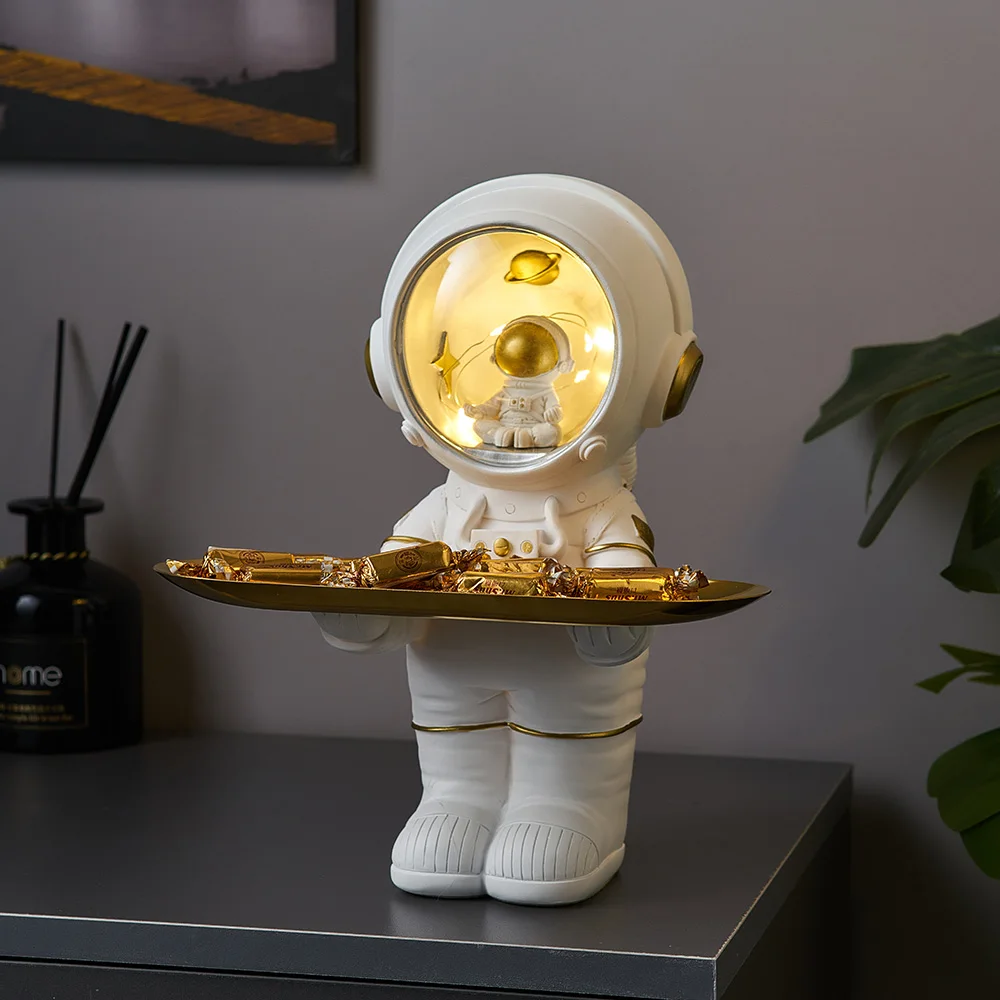

Креативная статуя астронавта, поднос для хранения в скандинавском стиле, домашний декор, настольное хранилище, статуэтка астронавта, предм...