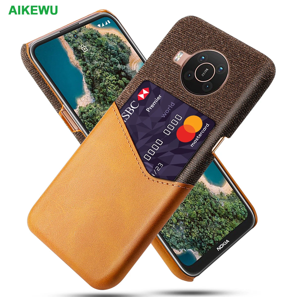

Shockproof Case for Nokia X10 X20 Fitted Cover Business Fabric + Luxury Leather Shell