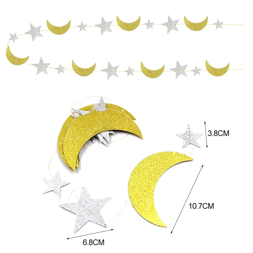 Бумага Шторы Свадебный декор 2 м настенное украшение ИД Мубарак Рамадан Декор