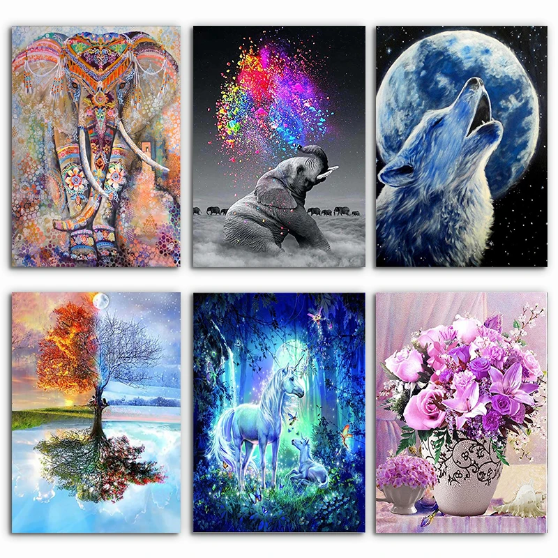 Алмазная Вышивка Полный Набор Мозаика слон Сделай Сам 5d алмазная живопись полная