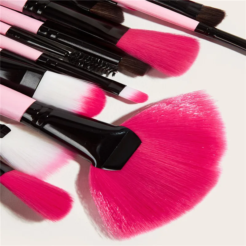 SɺGAPO 25 шт. Расширенный розового и серебряного цветов кистей для макияжа набор