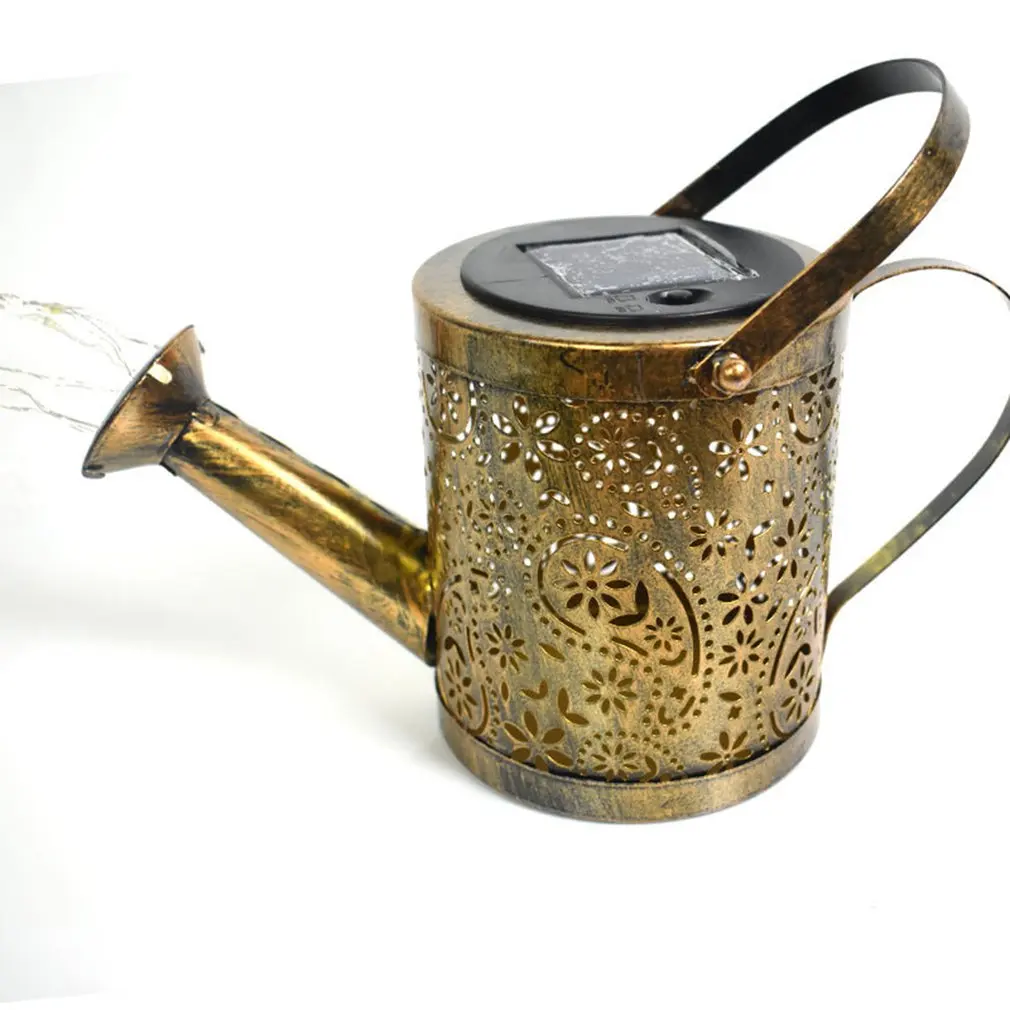 

Solar LED Garden Watering Can Lamp with Lights String Fairy Garden Decoration Outdoor Gardening Ornaments Yard Decorative Lamp