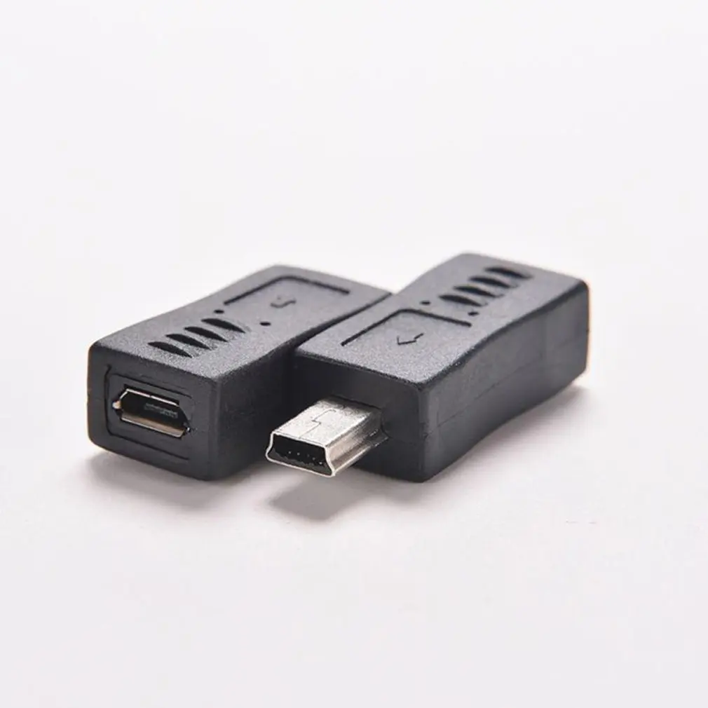 

2pcs Black Micro USB Female to Mini USB Male Adapter Charger Converter Adaptor Drop Shipping