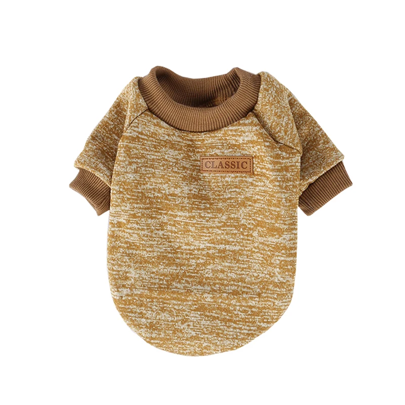 khaki Одежда для собак для маленьких собак, свитер для кошек, Одежда для питомцев, кошек, чихуахуа, теплая одежда для собак, свитер для осени и зимы - Цвет: khaki