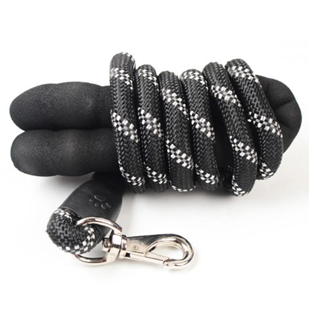 Качественный толстый нейлоновый собачий поводок удобный Светоотражающий