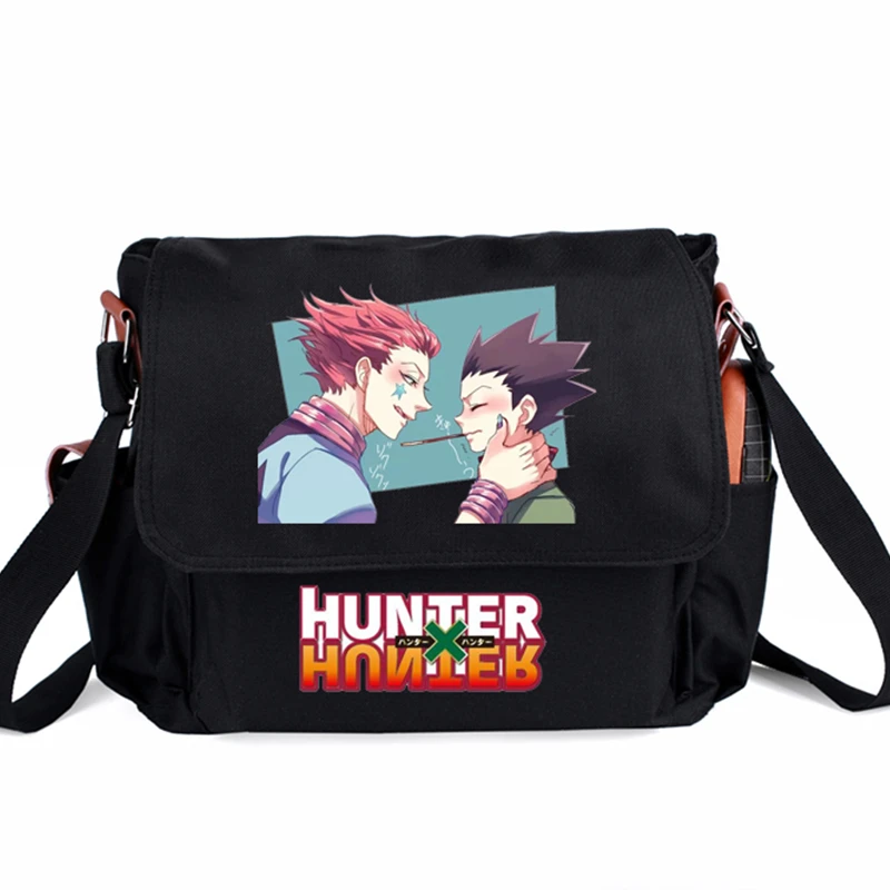 

Повседневная сумка на молнии с аниме Hunter x Hunter, сумка-мессенджер через плечо для школьников и студентов, для косплея