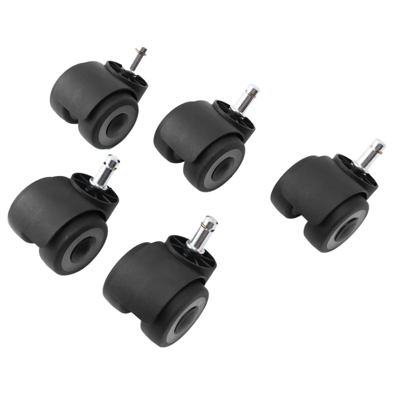 

SHGO HOT-5PCS Universal Mute Wheel 2inch Office Chair Casters Rubber Soft