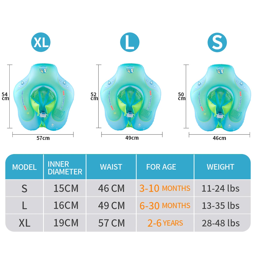 

Children Swimming Ring Float Anti-Slide Swim Ring Armpit Float for Kids Infants Toddlers Swimming Pool Float Ring Toy 3 Sizes
