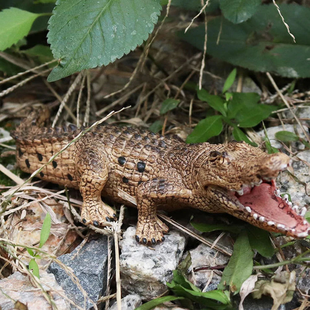 

7.2 Inch Simulation Crocodile Figurine Animal Action Figure Toys Plastic Wild Life Model Educational Figurine Gift