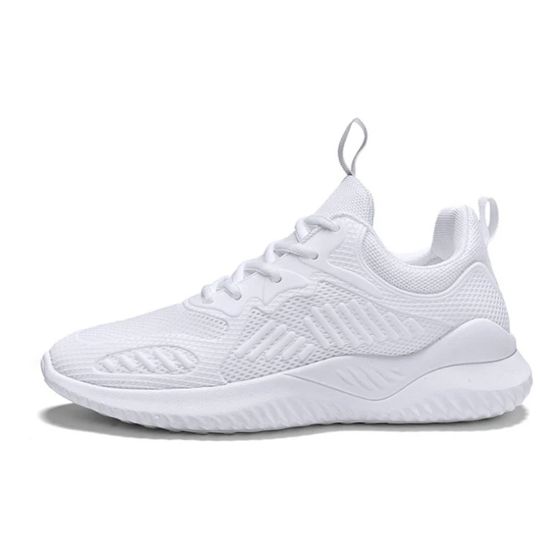 Новая Белая обувь для мужчин кроссовки на платформе дышащие шнуровке взрослых