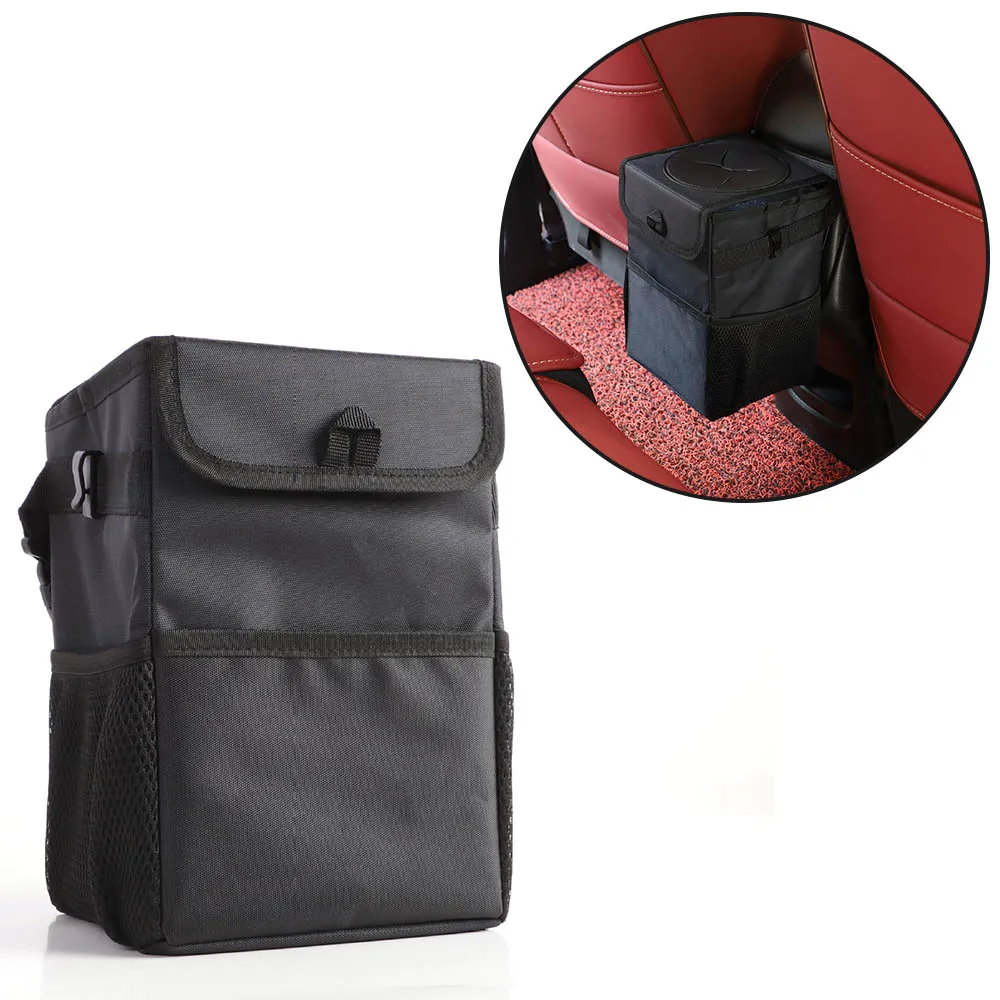 

Водонепроницаемый Портативный черный автомобиль мусорный бак Ткань Оксфорд держатель мусора автомобиль мусор автомобильные внутренние карманы для хранения закрывающиеся