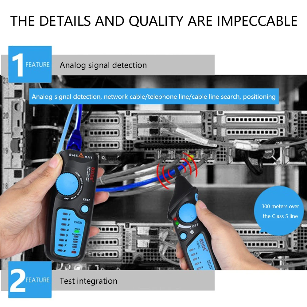 

BSIDE Cable Tracker FWT81 FWT82 RJ45 RJ11 Telephone Wire Network LAN TV Electric Line Finder Tester Wire Tester Tracker