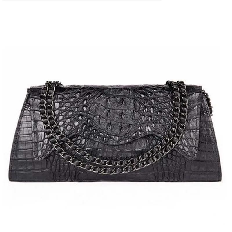 

Новая женская сумка cafandi из крокодиловой кожи, Международная женская сумка на цепочке, женская сумка через плечо из крокодиловой кожи