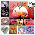 Алмазная живопись 5d с часами, набор для алмазной вышивки, часы, сердца, стразы, наклейка на стену, новый стиль 2022