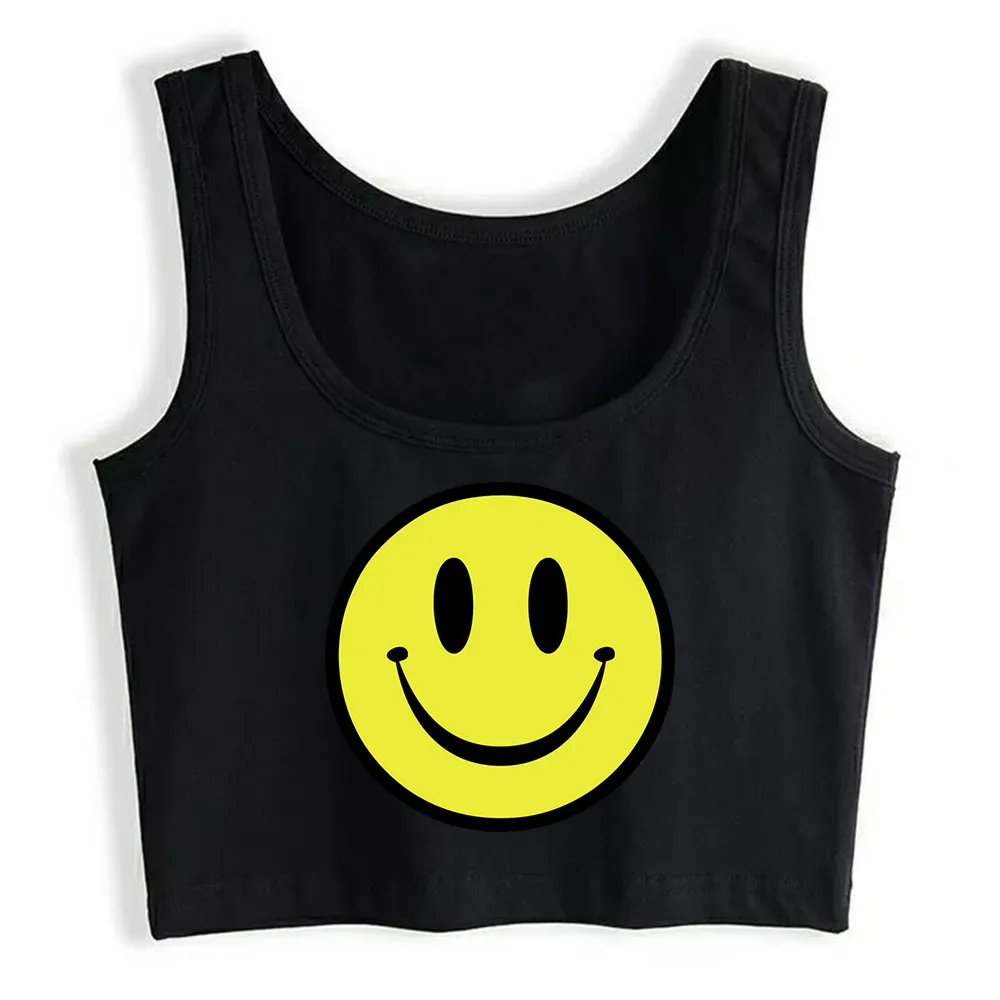 

Crop Top Female Old Skool Rave Smile Fit Harajuku Custom Tops Women