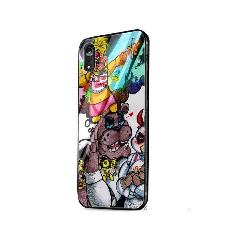 Чехол из закаленного стекла Five nights at freddy's fnaf freddy противоударный чехол для iPhone X 6