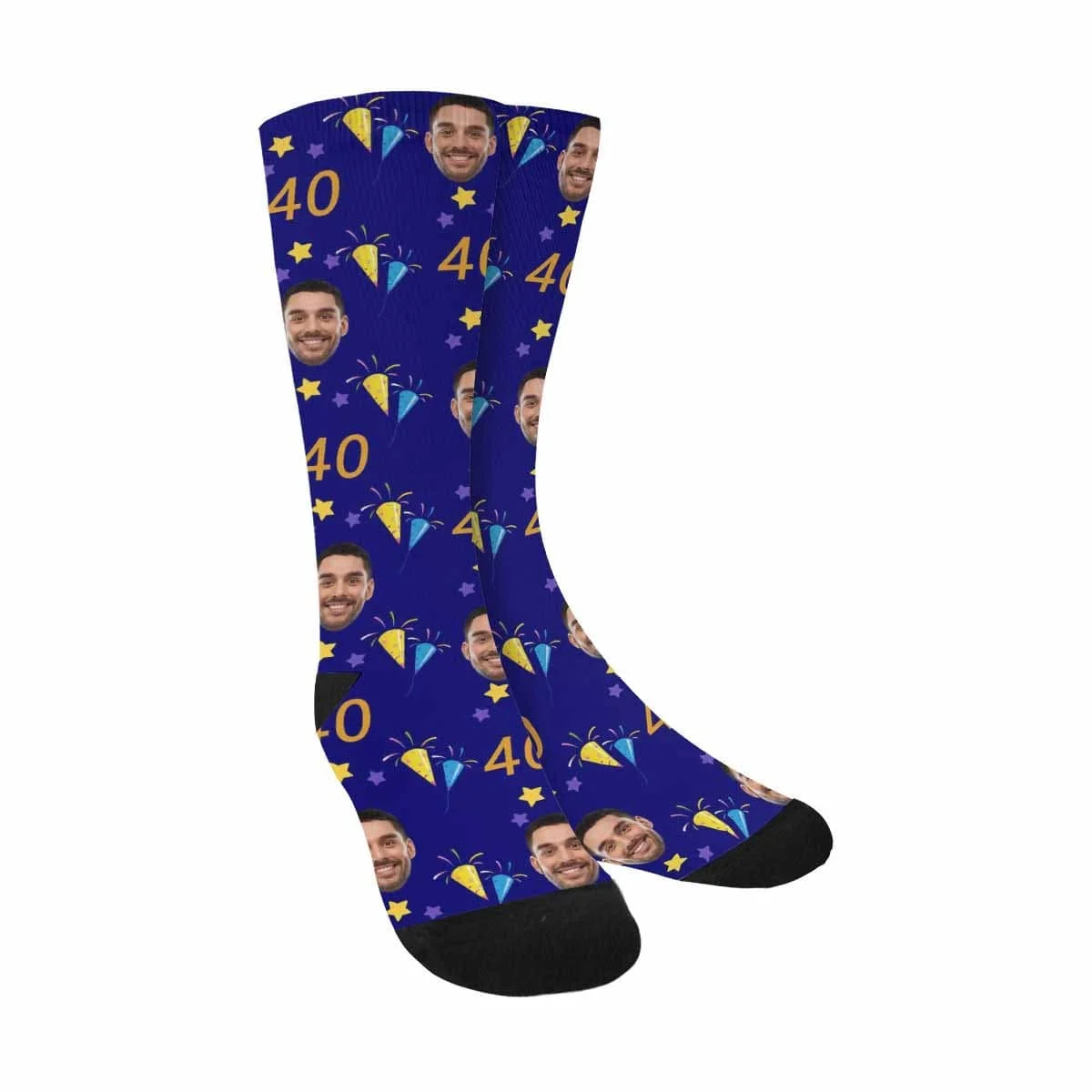 

Custom Face&Age Birthday Hat Sublimated Crew Socks