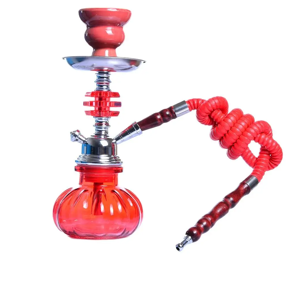 

DEJAYA Travel Glass Hookah with bowl Hose Tongs Shisha Pipe Set Narguile Cachimba Completo Chicha Pipa Waterpijp Accessories