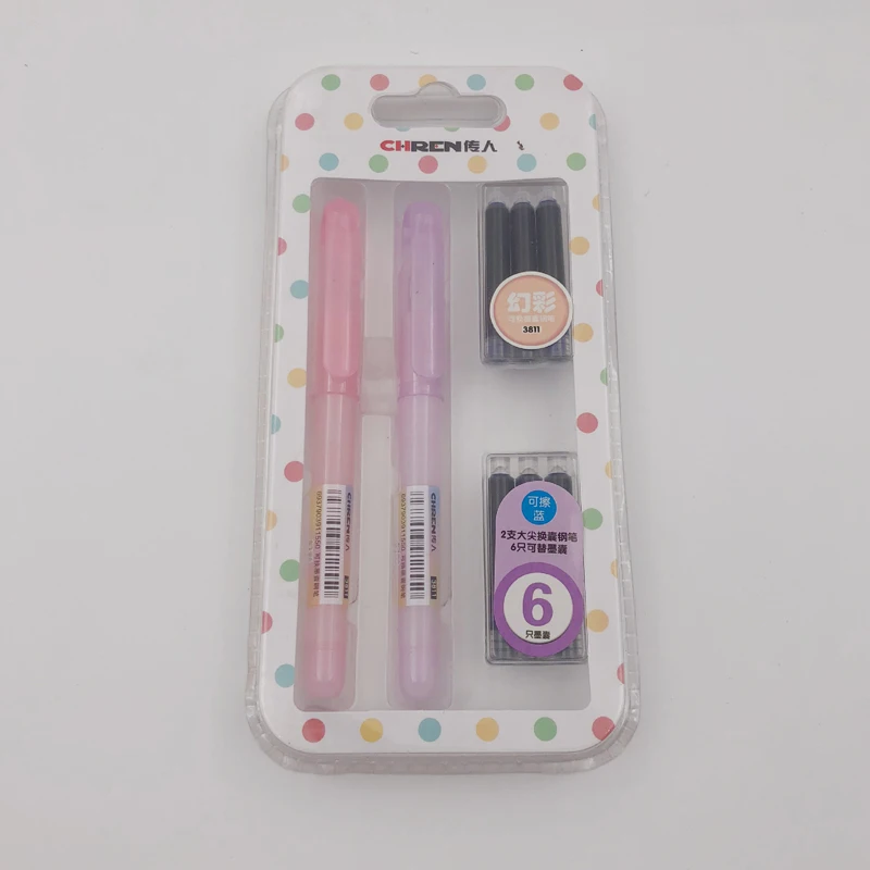 Милый набор перьевых ручек ярких цветов с чернильными ручками роскошные ручки