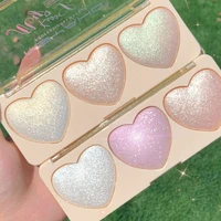 3 colors love highlighter powder long lasting makeup face glow contour glitter pearlescent smooth eyeshadow all in one cosmetic