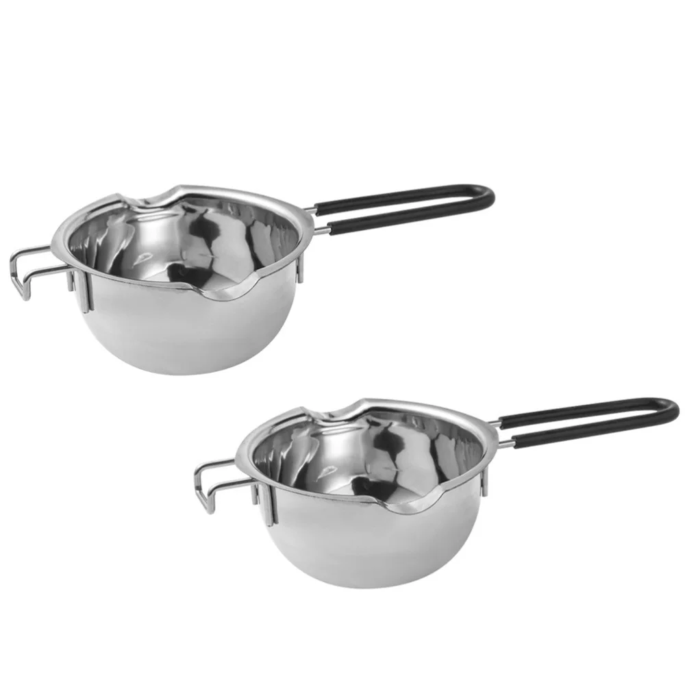 

2pcs Stainless Chocolate Butter Melting Pot Pan Home Kitchen Bowl Boiler