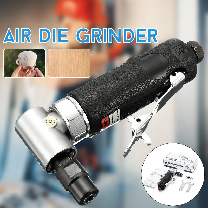 1/4&quot Air Angle Die Grinder 90 Degree Micro Tool Polisher Mill Engraving Tools Set with Spanner Wrench | Инструменты