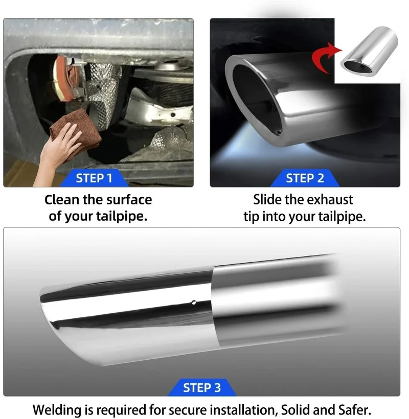 

2Pcs 2.75 Inch Inlet Exhaust Tip, for VW Volkswagen JETTA 2009-2018 / SAGITAR 2011-2015 / POLO 2012-2014 / GOLF 7 2013-2015